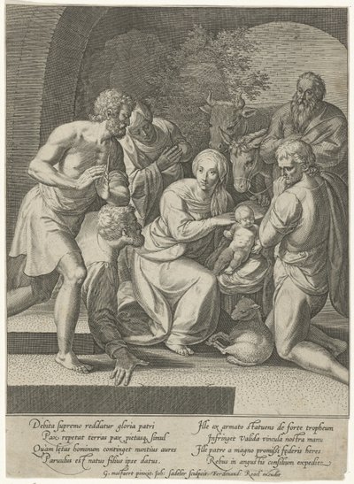 Bir niş içinde Çobanların hayranlığı by Johann Sadeler (I)