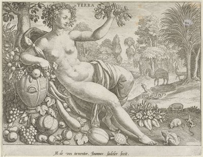 Toprak Terra (nesne üzerindeki başlık) Dört Element (dizi adı) by Johann Sadeler (I)