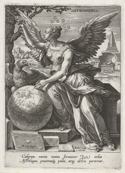 Astronomi Astronomi (nesne üzerindeki başlık) Yedi liberal sanat (artes liberales) (dizi başlığı) by Johann Sadeler (I)