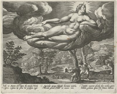 Akşam Vespera (nesne üzerindeki başlık) Günün Dört Parçası (dizi başlığı) by Johann Sadeler (I)