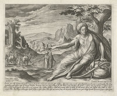 Asya Asya (nesne üzerindeki başlık) Dört kıta (dizi adı) by Johann Sadeler (I)