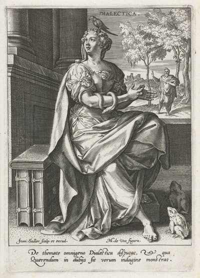 Diyalektik (nesne üzerindeki başlık) Yedi liberal sanat (artes liberales) (dizi başlığı) by Johann Sadeler (I)