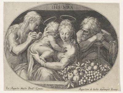 Aziz Anna ile kutsal aile by Johann Sadeler (I)