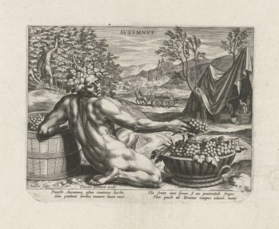 Sonbahar mevsimi Sonbahar Vs (nesne üzerindeki başlık) Dört Mevsim (dizi adı) by Johann Sadeler (I)