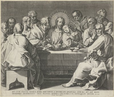 Geçen akşam yemeği by Johann Sadeler (I)
