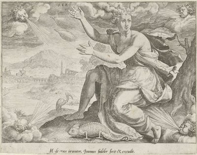 Gökyüzü Aer (nesne üzerindeki başlık) Dört Element (dizi adı) by Johann Sadeler (I)