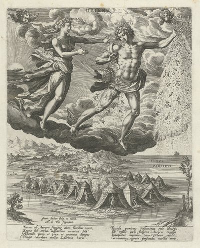 Doğu Rüzgarı Oriens (nesne üzerindeki başlık) Dört Rüzgar (dizi adı) by Johann Sadeler (I)