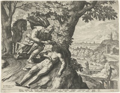 İyi Samiriyeli benzetmesi by Johann Sadeler (I)