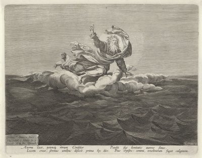 Işık ve karanlığın yaratılması Dünyanın Yaratılışı (dizi adı) by Johann Sadeler (I)