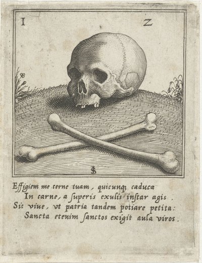 Bir kafatası ve iki kemik ile Vanitas Tasviri by Johann Sadeler (I)