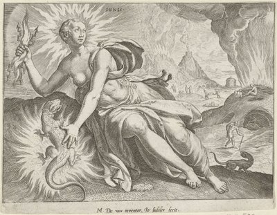 Havai fişek Ignis (nesne üzerindeki başlık) Dört Element (dizi adı) by Johann Sadeler (I)