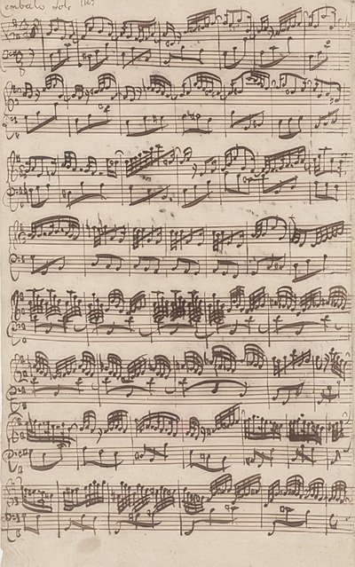 Allegro (klavsen solo) keman ve klavsen obbligato için So majör Sonata No. 6