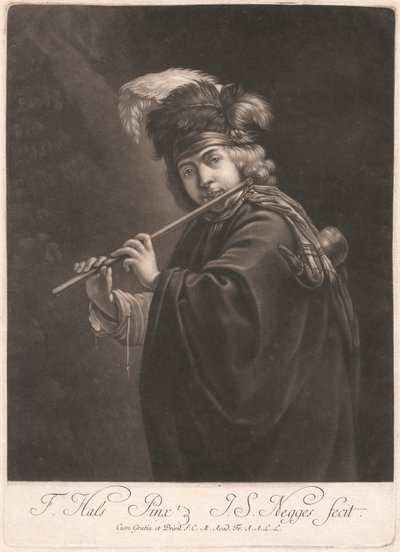 Flüt çalan çocuk by Johann Simon Negges