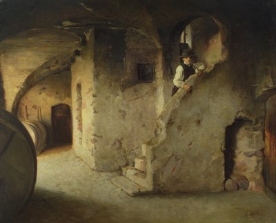 Bir Şarap Mahzeni, 1872 dolayları by Johann Sperl