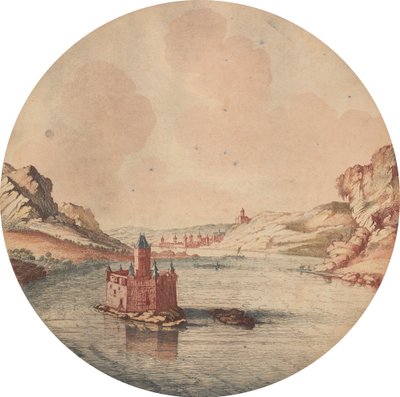 Kaleler, Harabeler ve Deniz Manzaraları - Altı Renkli gravür by Johann Teyler