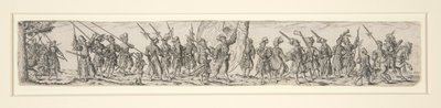 Standart Taşıyıcı ile Yürüyen Askerler by Johann Theodor de Bry