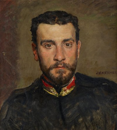 kendi kendine portre by Johann Victor Krämer