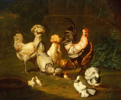 Peyzajda Kümes Hayvanları (petrol) by Johann Wenzel Peter