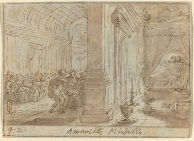 Amaryllis ve Yabanmersini, 1640. by Johann Wilhelm Baur