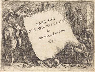 Çeşitli Başlık Sayfası Savaşlarının Kaprisleri, 1635. by Johann Wilhelm Baur