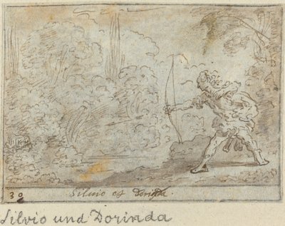 Silvio ve Dorinda, 1640. by Johann Wilhelm Baur