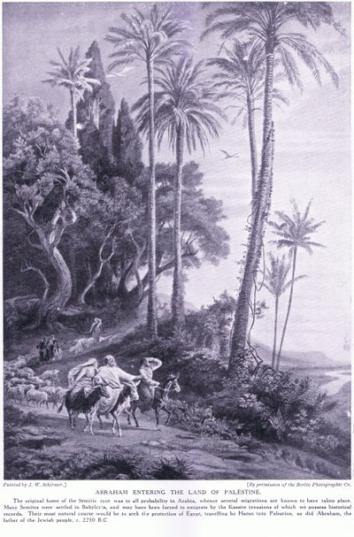 İbrahim Filistin topraklarına girer MÖ 2250 by Johann Wilhelm Schirmer