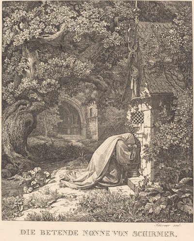 dua eden rahibe by Johann Wilhelm Schirmer
