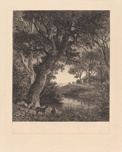 Ormandan Ayrılan Avcılar by Johann Wilhelm Schirmer
