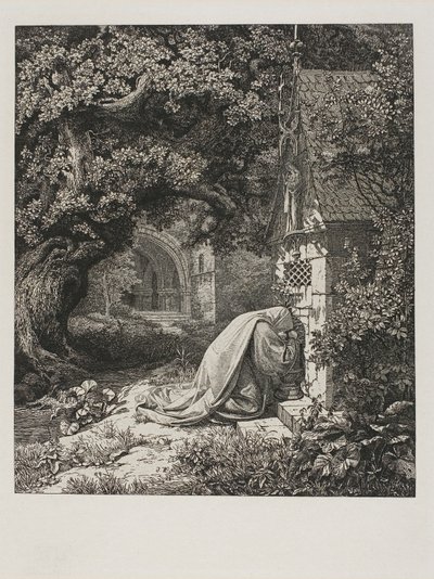 dua eden rahibe by Johann Wilhelm Schirmer