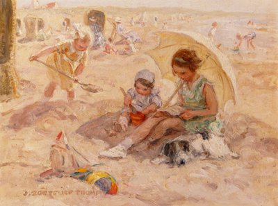 Sahil Keyfi (tuval üzerine yağlı boya) by Johann Zoetelief Tromp