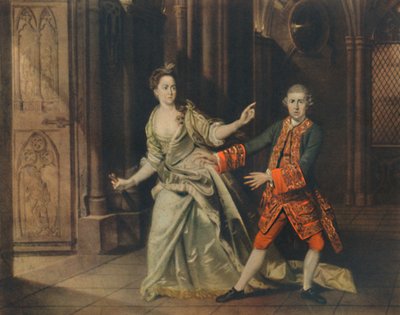 David Garrick ve Bayan Pritchard, Macbeth ve Lady Macbeth olarak, 1768, 1948. by Johan Joseph Zoffany