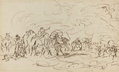 Bir Karavanı Geçmek Çölde Kum Fırtınası by Johann Zoffany