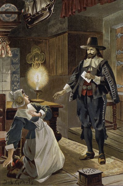 Uçan Hollandalı veya Der Fliegende Hollander (renkli taş) için çizim by Johannes (after) Gehrts