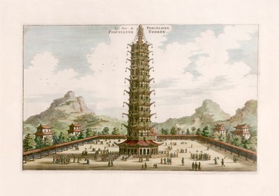 Porselen Kule by Johannes (after) Nieuhof