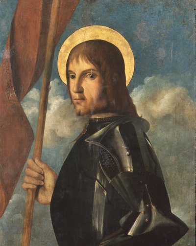 Savaşçı Aziz, c.1506 (panelde yağlı boya) by Johannes (fl.16th century) Hispanus