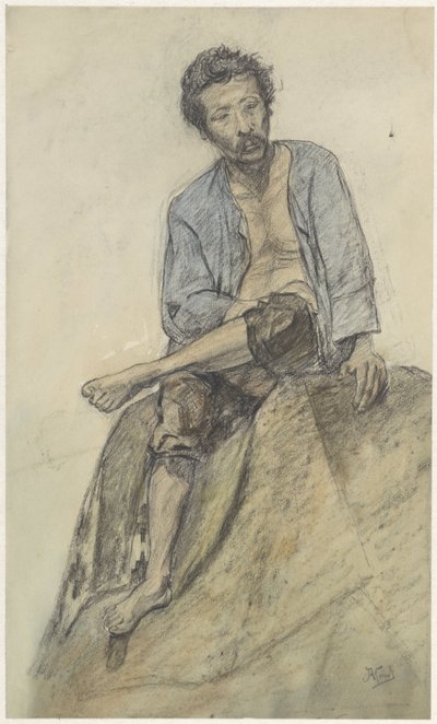 oturan adam by Johannes Abraham Mondt