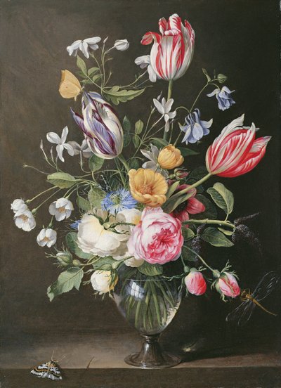 cam vazoda çiçekler by Johannes Antonius van der Baren