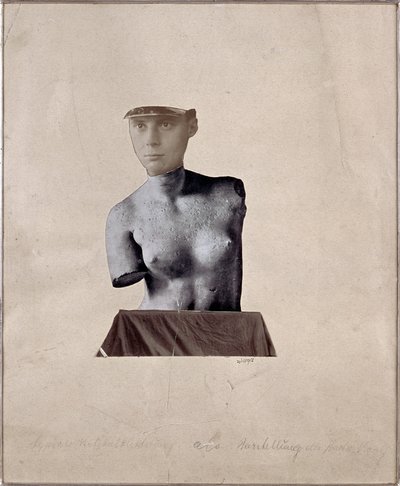 Johannes Baargeld (1881-1927) tarafından Dadaiste sanatçı Kolajını temsil eden pastiş 1920 Özel koleksiyon by Johannes Baargeld