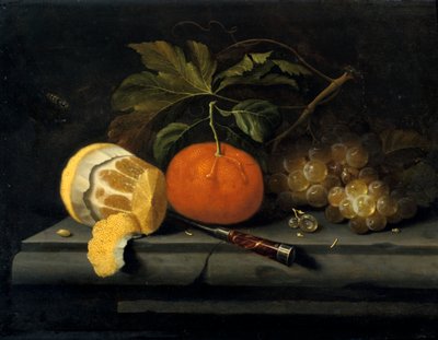 Taştan Bir Sofrada Meyveler, c1653-1659 by Johannes Borman