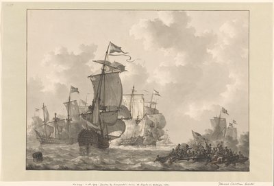 Kamperduin Savaşı, 1797 by Johannes Christiaan Schotel