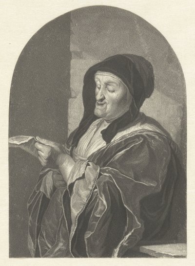 şarkı söyleyen yaşlı kadın by Johannes Cornelis Mertens