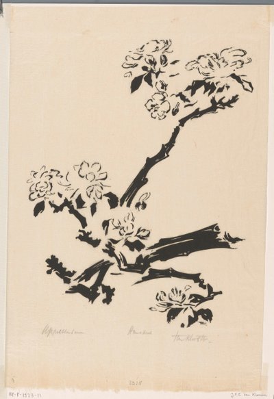 Appelbloesem (nesne üzerindeki orijinal başlık) by Johannes Frederik Engelbert ten Klooster (signed by artist)