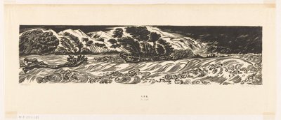 Bandjir (nesne üzerindeki orijinal başlık) by Johannes Frederik Engelbert ten Klooster (signed by artist)