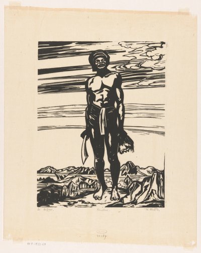 Savaşçı (nesnedeki orijinal başlık) by Johannes Frederik Engelbert ten Klooster (signed by artist)