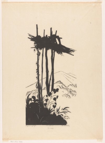 Papoeagraf (nesne üzerindeki orijinal başlık) by Johannes Frederik Engelbert ten Klooster (signed by artist)