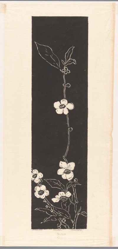Tea Blossom (nesne üzerindeki orijinal başlık) by Johannes Frederik Engelbert ten Klooster (signed by artist)
