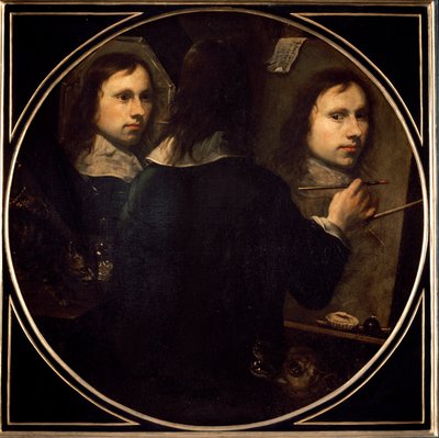 Johannes Gumpp (1626-?) 1646 Sun tarafından Otoportre Resim. 88,5x89 cm Floransa, Galleria degli Uffizi (Ofisler) by Johannes Gumpp