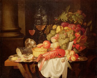 Istakoz ile Natürmort by Johannes Hannot