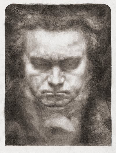 Ludwig van Beethoven, portre by Johannes Hendricus Fekkes