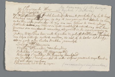 Rev. Hooyman'dan Jan Brandes'e Mektup by Johannes Hooyman